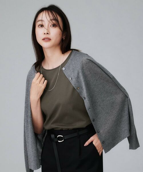UNTITLED / アンタイトル カットソー | 【接触冷感/コットン100/洗える/丸首】ノースリーブ天竺プルオーバー | 詳細7
