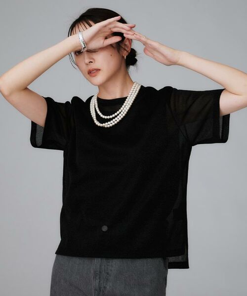UNTITLED / アンタイトル Tシャツ | 【洗える】ラメシアーTシャツ | 詳細10