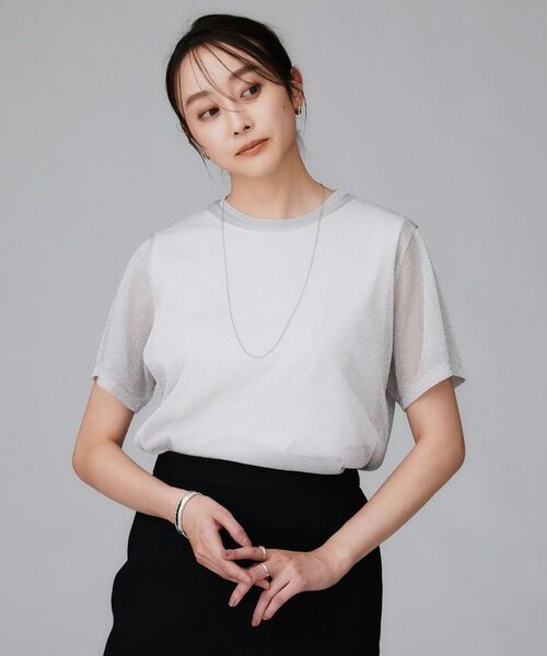 UNTITLED / アンタイトル Tシャツ | 【洗える】ラメシアーTシャツ | 詳細2