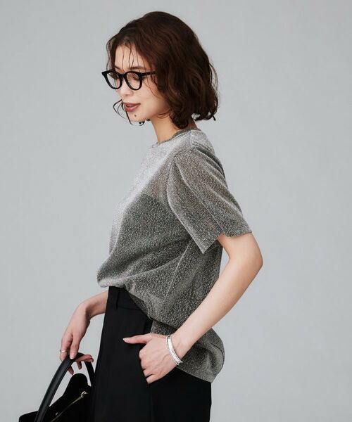UNTITLED / アンタイトル Tシャツ | 【洗える】ラメシアーTシャツ | 詳細7