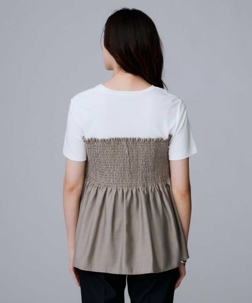 UNTITLED / アンタイトル カットソー | 【コットン100/洗える/Tシャツ】シャーリングドッキングペプラム | 詳細12