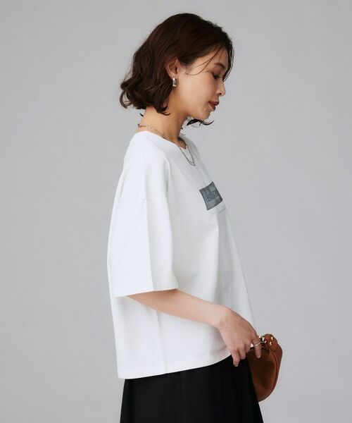 UNTITLED / アンタイトル Tシャツ | 【コットン100/ゆったり/ショート丈/洗える】ベロアロゴTシャツ | 詳細11