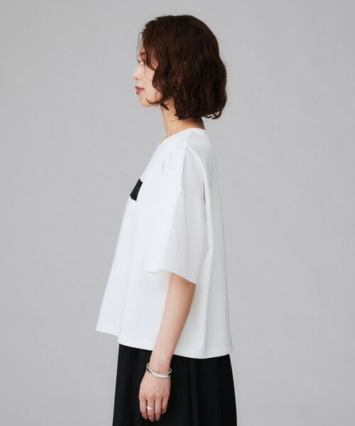 UNTITLED / アンタイトル Tシャツ | 【コットン100/ゆったり/ショート丈/洗える】ベロアロゴTシャツ | 詳細15