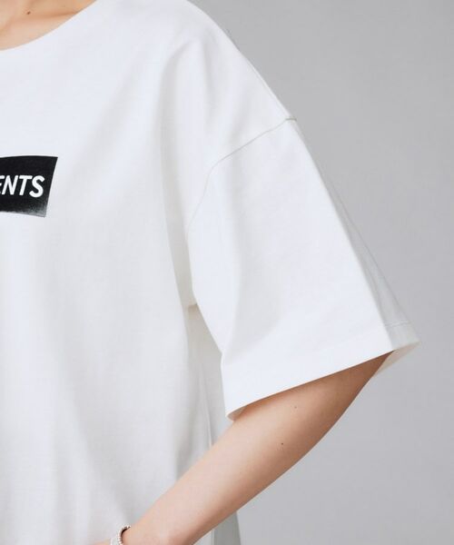 UNTITLED / アンタイトル Tシャツ | 【コットン100/ゆったり/ショート丈/洗える】ベロアロゴTシャツ | 詳細18