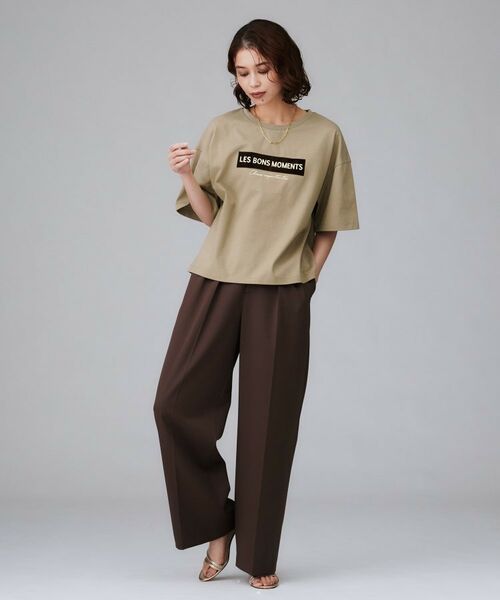 UNTITLED / アンタイトル Tシャツ | 【コットン100/ゆったり/ショート丈/洗える】ベロアロゴTシャツ | 詳細8