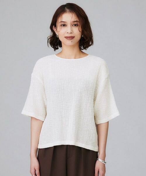 UNTITLED / アンタイトル カットソー | 【五分袖/ジャージトップス】スラブカールマイヤープルオーバー | 詳細14