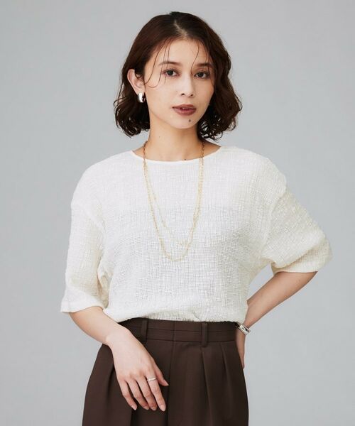 UNTITLED / アンタイトル カットソー | 【五分袖/ジャージトップス】スラブカールマイヤープルオーバー | 詳細2