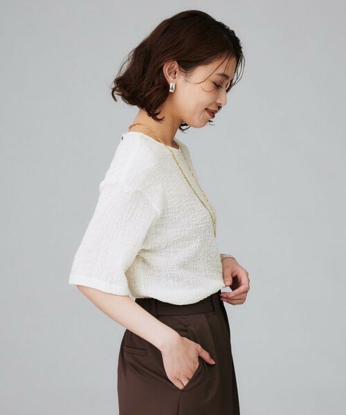 UNTITLED / アンタイトル カットソー | 【五分袖/ジャージトップス】スラブカールマイヤープルオーバー | 詳細3