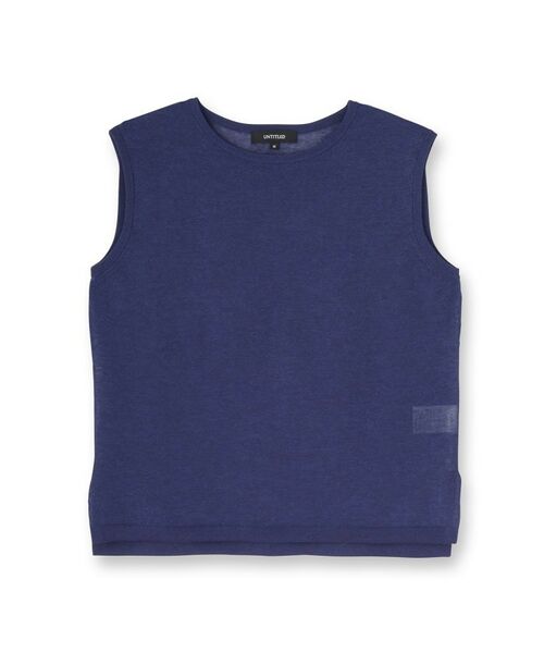 UNTITLED / アンタイトル ニット・セーター | 【アンサンブル可/秋カラー】シアーノースリーブ プルオーバー | 詳細1