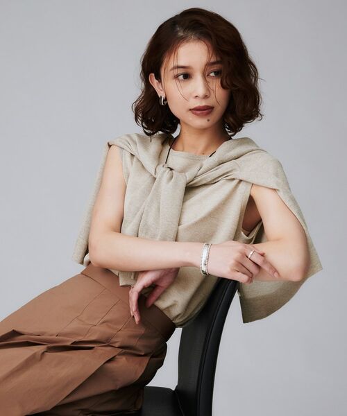 UNTITLED / アンタイトル ニット・セーター | 【アンサンブル可/秋カラー】シアーノースリーブ プルオーバー | 詳細12