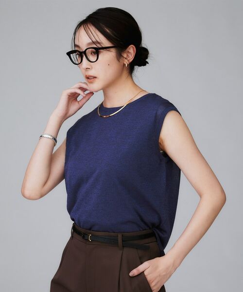 UNTITLED / アンタイトル ニット・セーター | 【アンサンブル可/秋カラー】シアーノースリーブ プルオーバー | 詳細16