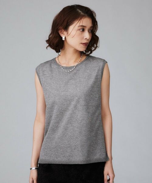 UNTITLED / アンタイトル ニット・セーター | 【アンサンブル可/秋カラー】シアーノースリーブ プルオーバー | 詳細2