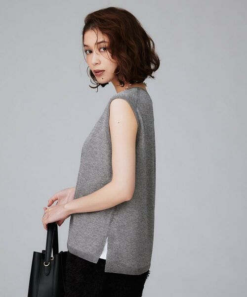 UNTITLED / アンタイトル ニット・セーター | 【アンサンブル可/秋カラー】シアーノースリーブ プルオーバー | 詳細3