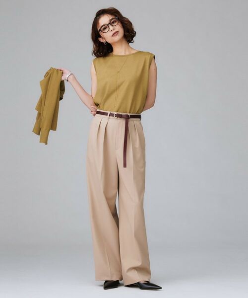 UNTITLED / アンタイトル ニット・セーター | 【アンサンブル可/秋カラー】シアーノースリーブ プルオーバー | 詳細8