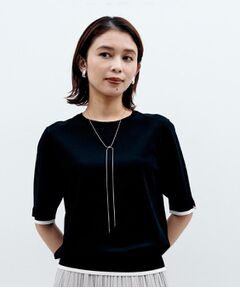 UNTITLED / アンタイトル ニット・セーター | 【アンサンブル可/薄手/洗える】5分袖クルーニット