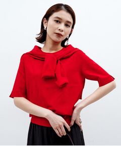 UNTITLED / アンタイトル ニット・セーター | 【アンサンブル可/薄手/洗える】5分袖クルーニット