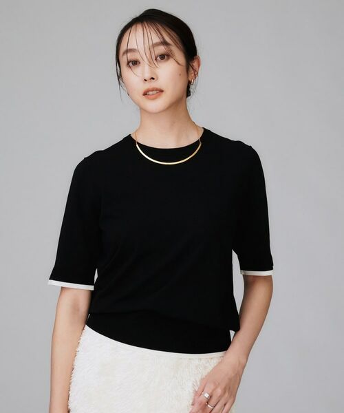 UNTITLED / アンタイトル ニット・セーター | 【アンサンブル可/薄手/洗える】5分袖クルーニット | 詳細17