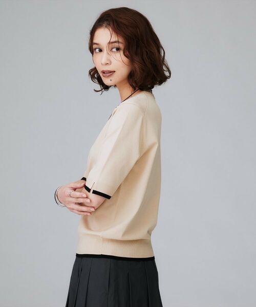 UNTITLED / アンタイトル ニット・セーター | 【アンサンブル可/薄手/洗える】5分袖クルーニット | 詳細21
