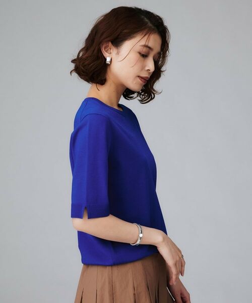 UNTITLED / アンタイトル ニット・セーター | 【アンサンブル可/薄手/洗える】5分袖クルーニット | 詳細7