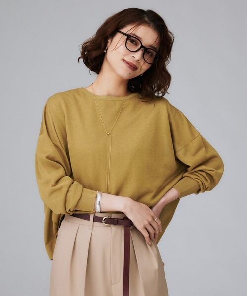 UNTITLED/アンタイトル 【前後2WAY/アンサンブル可/ゆったり】シアーカーディガン キャメルブラウン(041) 04(2LT)