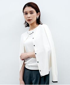 UNTITLED / アンタイトル カーディガン・ボレロ | 【朝晩の羽織に/アンサンブル可/薄手】ベーシッククルーネックカーディガン