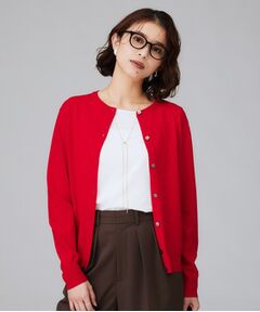UNTITLED / アンタイトル カーディガン・ボレロ | 【朝晩の羽織に/アンサンブル可/薄手】ベーシッククルーネックカーディガン
