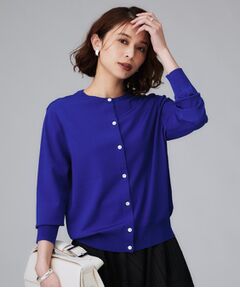 UNTITLED / アンタイトル カーディガン・ボレロ | 【朝晩の羽織に/アンサンブル可/薄手】ベーシッククルーネックカーディガン