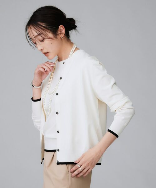 UNTITLED / アンタイトル カーディガン・ボレロ | 【朝晩の羽織に/アンサンブル可/薄手】ベーシッククルーネックカーディガン | 詳細14