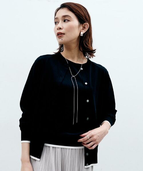 UNTITLED / アンタイトル カーディガン・ボレロ | 【朝晩の羽織に/アンサンブル可/薄手】ベーシッククルーネックカーディガン | 詳細17