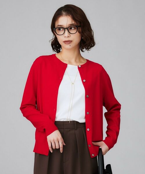 UNTITLED / アンタイトル カーディガン・ボレロ | 【朝晩の羽織に/アンサンブル可/薄手】ベーシッククルーネックカーディガン | 詳細2