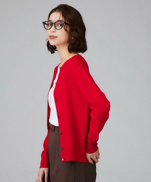 UNTITLED / アンタイトル カーディガン・ボレロ | 【朝晩の羽織に/アンサンブル可/薄手】ベーシッククルーネックカーディガン | 詳細3