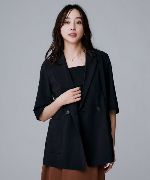 UNTITLED / アンタイトル テーラードジャケット | 【吸水速乾/洗える】ハーフスリーブジャケット | 詳細2