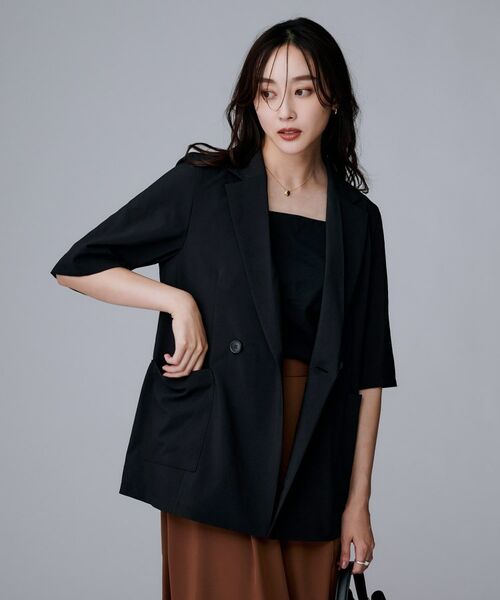 UNTITLED / アンタイトル テーラードジャケット | 【吸水速乾/洗える】ハーフスリーブジャケット | 詳細3