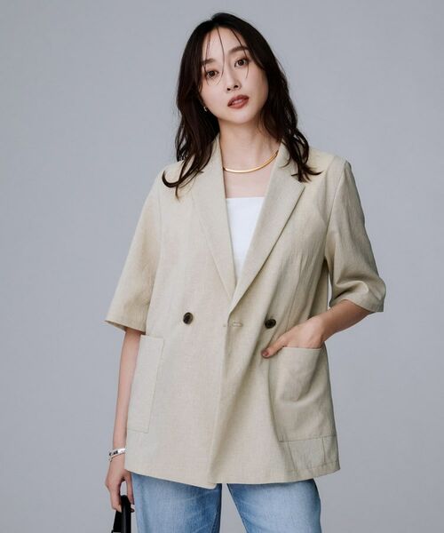 UNTITLED / アンタイトル テーラードジャケット | 【吸水速乾/洗える】ハーフスリーブジャケット | 詳細6