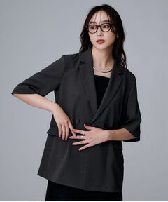 UNTITLED / アンタイトル テーラードジャケット | 【UVカット/接触冷感/洗える/テーラード】ライトウェイト ハーフスリーブジャケット