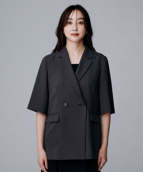 UNTITLED / アンタイトル テーラードジャケット | 【UVカット/接触冷感/洗える/テーラード】ライトウェイト ハーフスリーブジャケット | 詳細10