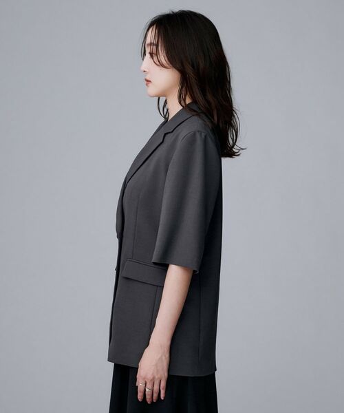 UNTITLED / アンタイトル テーラードジャケット | 【UVカット/接触冷感/洗える/テーラード】ライトウェイト ハーフスリーブジャケット | 詳細11