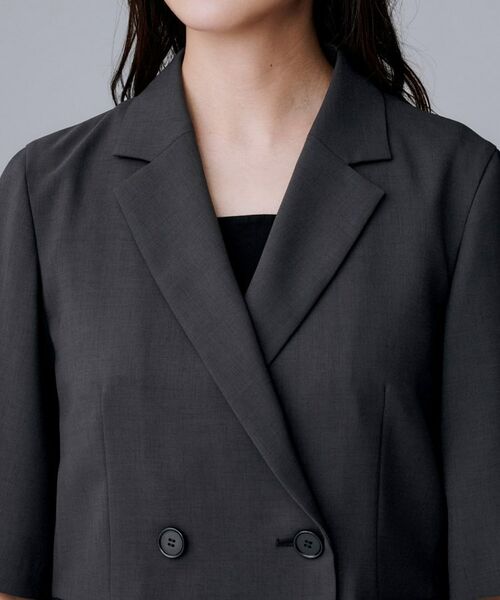 UNTITLED / アンタイトル テーラードジャケット | 【UVカット/接触冷感/洗える/テーラード】ライトウェイト ハーフスリーブジャケット | 詳細13