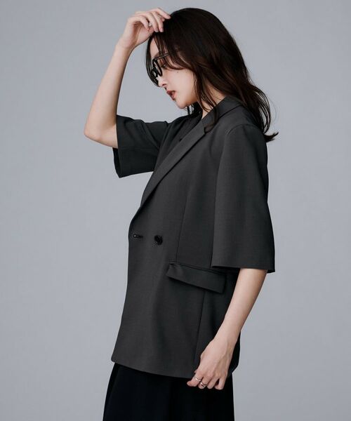 UNTITLED / アンタイトル テーラードジャケット | 【UVカット/接触冷感/洗える/テーラード】ライトウェイト ハーフスリーブジャケット | 詳細3
