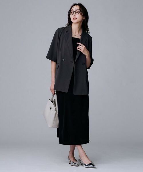 UNTITLED / アンタイトル テーラードジャケット | 【UVカット/接触冷感/洗える/テーラード】ライトウェイト ハーフスリーブジャケット | 詳細4