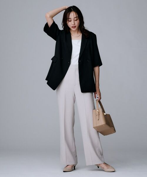 UNTITLED / アンタイトル テーラードジャケット | 【UVカット/接触冷感/洗える/テーラード】ライトウェイト ハーフスリーブジャケット | 詳細8