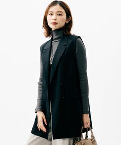 UNTITLED / アンタイトル ベスト | 【重ね着レイヤードに/セットアップ可】スラブテーラードカラージレ