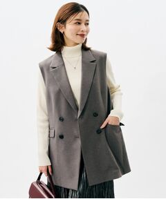 UNTITLED / アンタイトル ベスト | 【重ね着レイヤードに/セットアップ可】スラブテーラードカラージレ