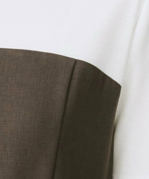 UNTITLED / アンタイトル ロング・マキシ丈ワンピース | 【きれいめカジュアル/セミフレア】異素材ドッキングワンピース | 詳細11