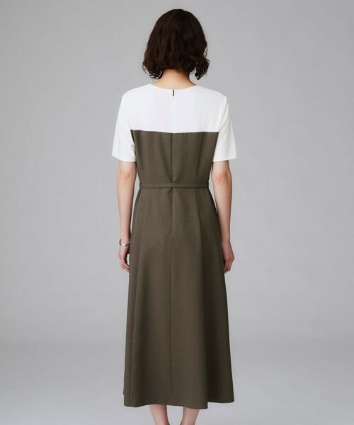 UNTITLED / アンタイトル ロング・マキシ丈ワンピース | 【きれいめカジュアル/セミフレア】異素材ドッキングワンピース | 詳細14