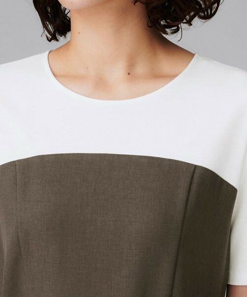 UNTITLED / アンタイトル ロング・マキシ丈ワンピース | 【きれいめカジュアル/セミフレア】異素材ドッキングワンピース | 詳細15