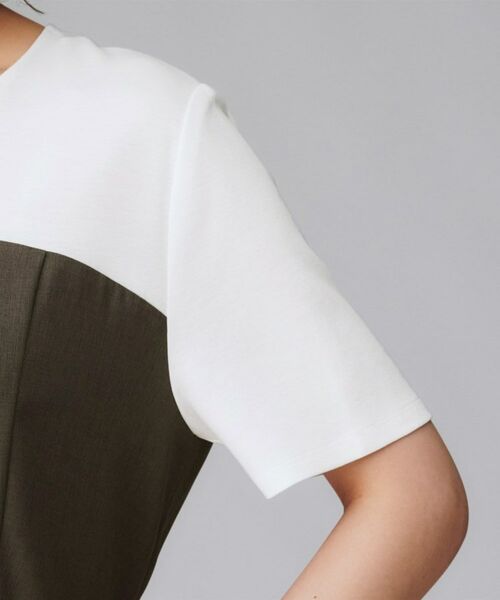 UNTITLED / アンタイトル ロング・マキシ丈ワンピース | 【きれいめカジュアル/セミフレア】異素材ドッキングワンピース | 詳細17