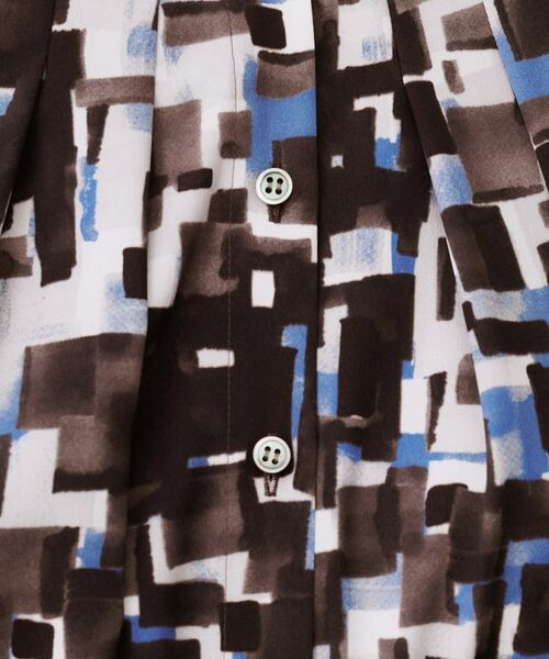 UNTITLED / アンタイトル ロング・マキシ丈ワンピース | 【洗える/前開きボタン/ベルト付】ブロック柄ワンピース | 詳細12