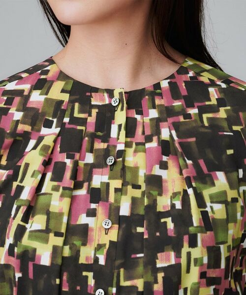 UNTITLED / アンタイトル ロング・マキシ丈ワンピース | 【洗える/前開きボタン/ベルト付】ブロック柄ワンピース | 詳細16