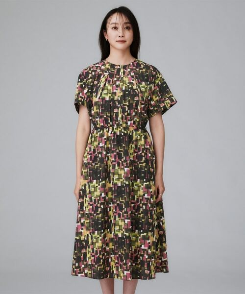 UNTITLED / アンタイトル ロング・マキシ丈ワンピース | 【洗える/前開きボタン/ベルト付】ブロック柄ワンピース | 詳細22